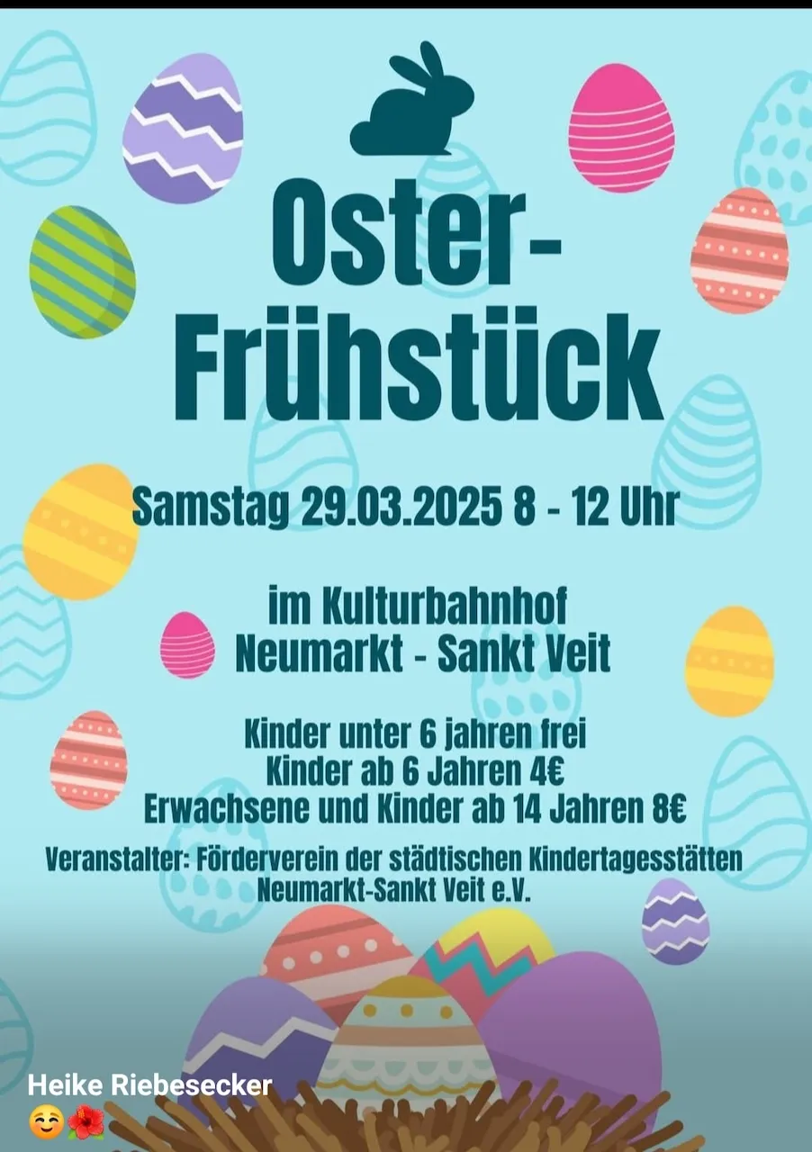  Förderverein Städtischer Kindergärten Neumarkt Sankt Veit - Veranstaltungsflyer Ostern